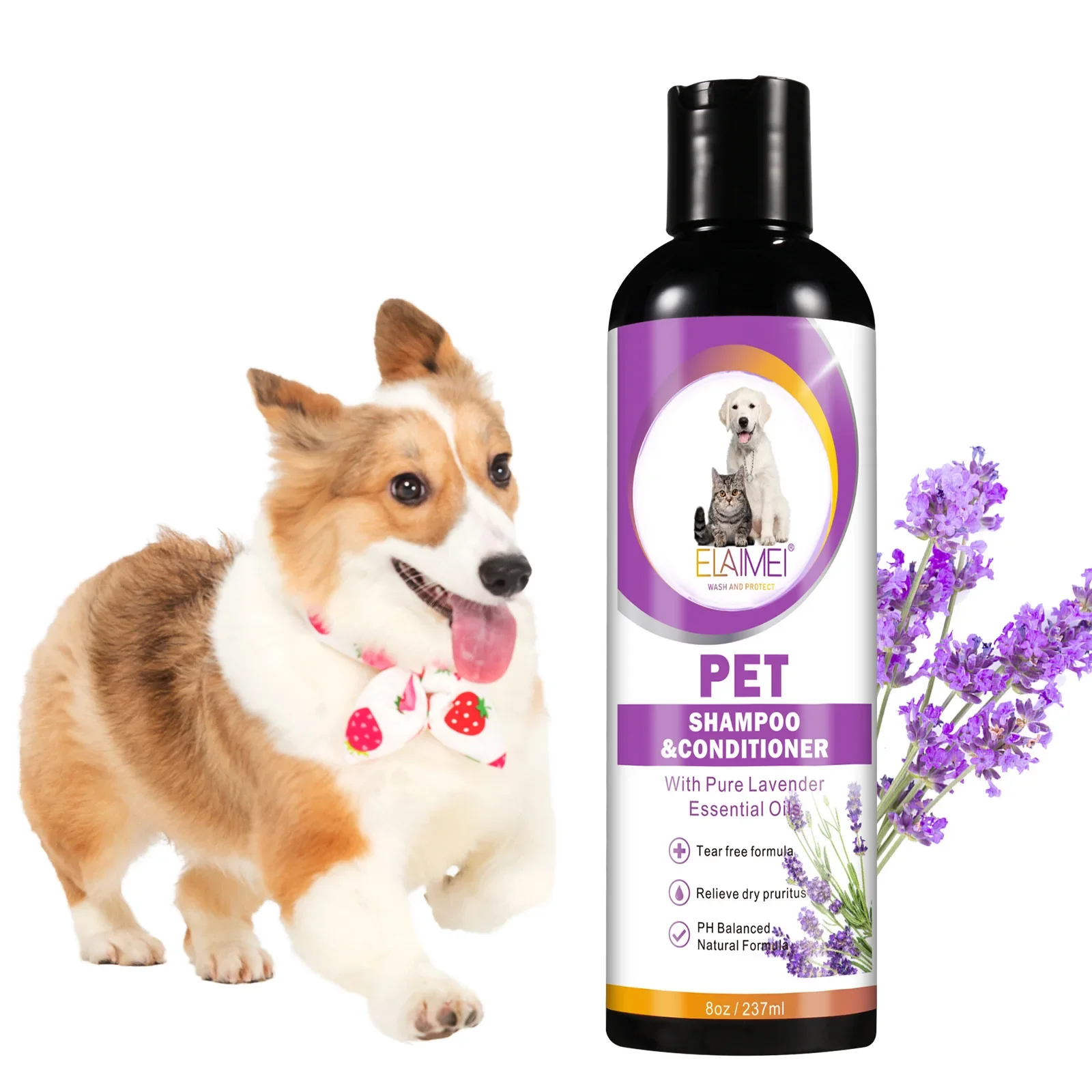 

237ML Pet Shampoo Dog Shower Gel for Long-lasting Fragrance Retention Removing Mites Dirt Hair Softening Shampoo Pet Supplier