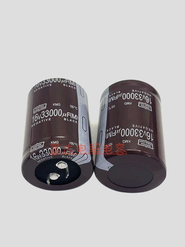 Capacitor eletrolítico original, 16V, 33000UF, 16V, 35x45, preto, dourado, aço