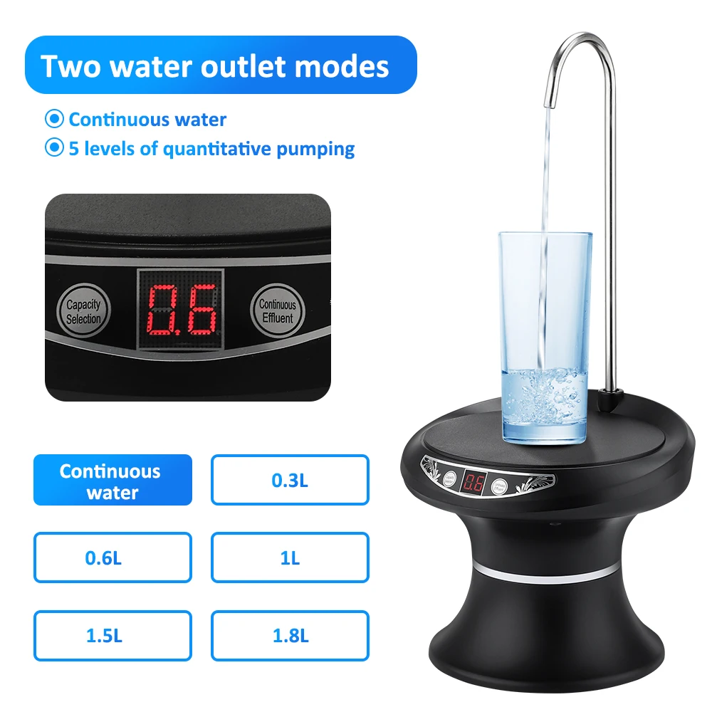 Dual-purpose Quantitative Automatic Water Dispenser Electric Water Pump Button Control for Kitchen Office Outdoor Drink Dispense