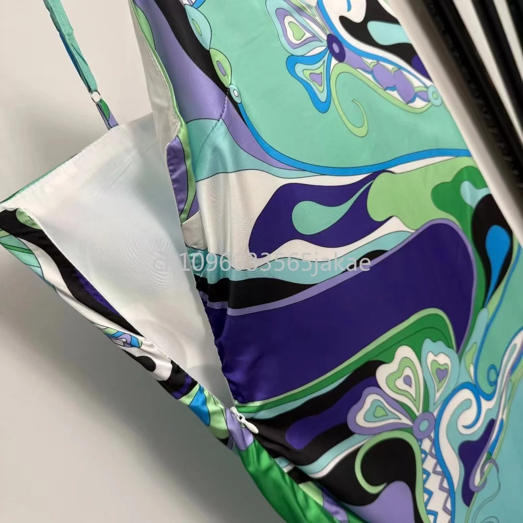 럭셔리 디자인 여성 섹시 캐미솔 드레스 디자이너 브랜드 여성 슬릿 드레스 패션 스커트