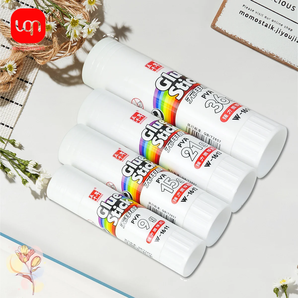 WQN-3/6PCS Student Büro Stick Langlebig Glatte Handgemachte Modell Kunst Kleber Student Büro Liefert PVA