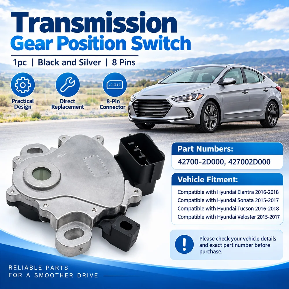 For Hyundai Elantra Tucson Veloster Sonata 2016 2017 Transmission Gear Position Switch 8 Pins 42700-2D000 427002D000 ABS Plastic