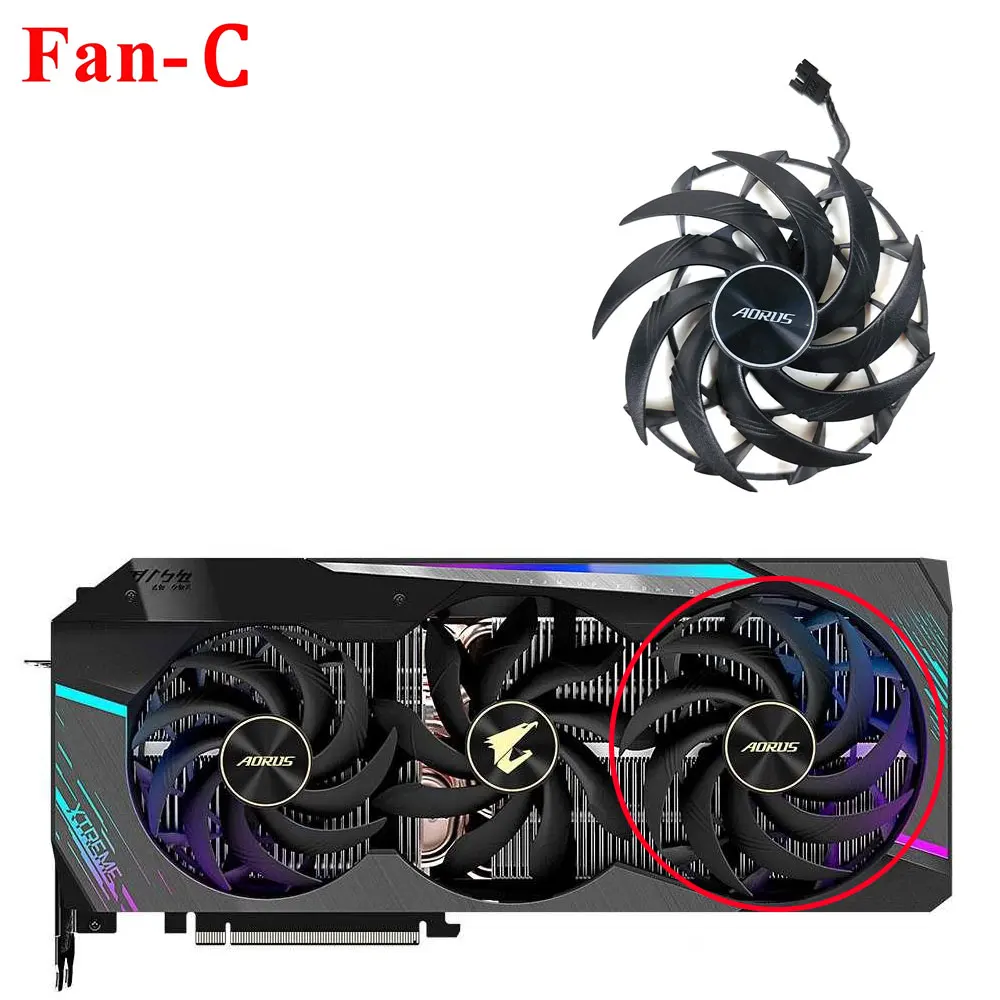 Imagem -04 - Gigabyte-ventilador de Placa Gráfica Pld10015b12h Aorus Geforce Rtx 3090 Xtreme 24g Xtreme Rtx 3080 3090