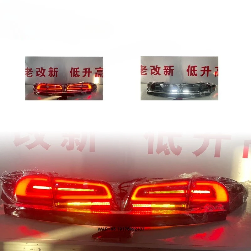 For  Model S Upgraded New Style 12V Red Lens LED Tail Lights with 6000 Lumens