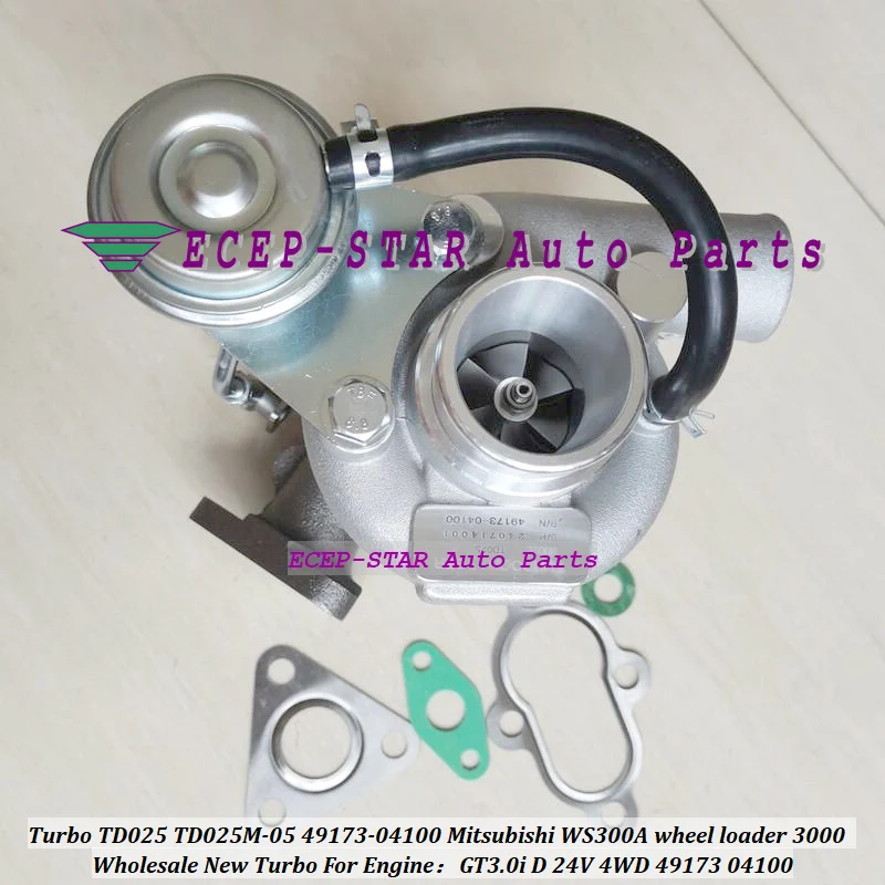 Turbo TD025 TD025M-05 49173-04100 49173 04100 4917304100 Turbocharger For Mitsubishi WS300A wheel loader 3000 GT3.0i 24V 4WD