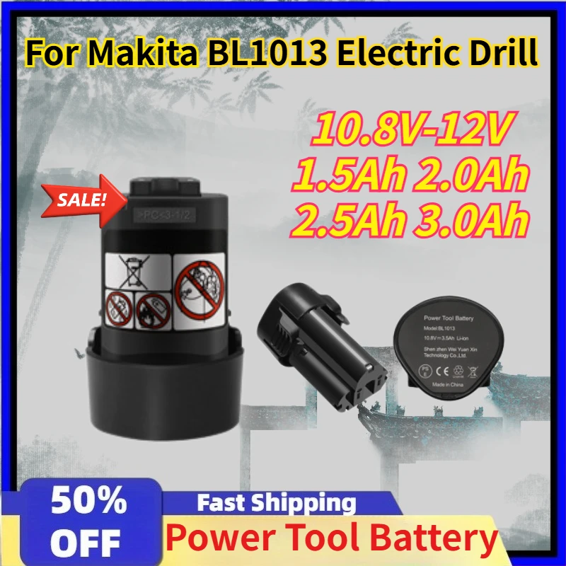 

10.8V-12V 1.5Ah 2.0Ah 2.5Ah 3.0Ah Lithium Battery for Makita BL1013 Electric Drill Battery Accessories for Makita Tool Battery