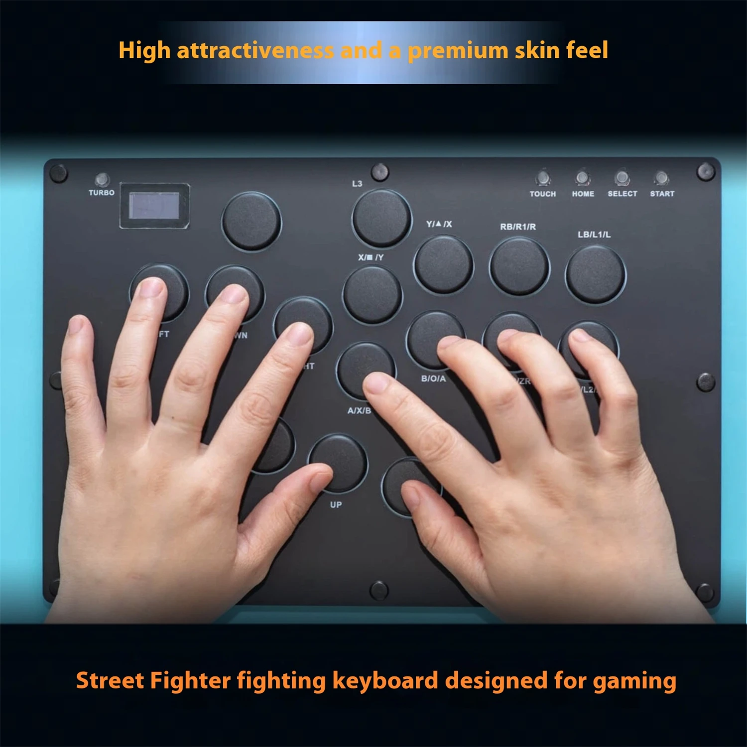 Skin-Feel Game Keyboard/Hitbox Fighting Game Controller/Joystick for PS4 & PS5/Customizable Options