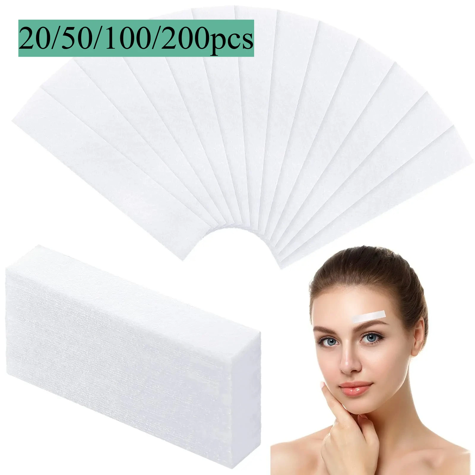 

20/50/100/200pcs /bag Removal Nonwoven Body Cloth Hair Remover Wax Strip Paper Epilator Hair Removal Wax Paper Rolls