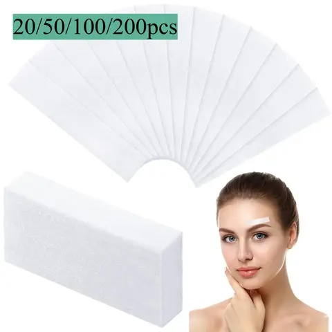 20/50/100/200pcs /bag Removal Nonwoven Body Cloth Hair Remover Wax Strip Paper Epilator Hair Removal Wax Paper Rolls