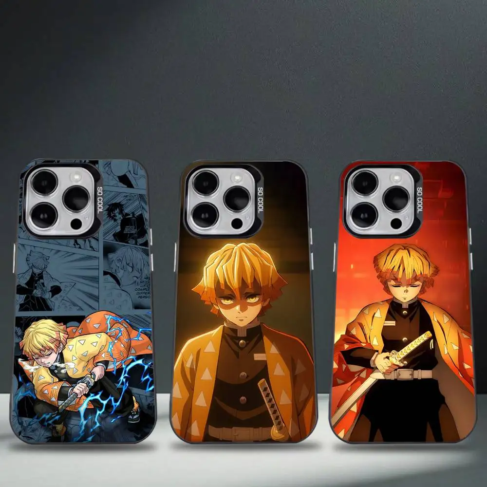 

Agatsuma Zenitsu Anime Phone Case For iPhone 17,16,15,14,13,12,11,Pro,Max,Plus,E,Air,Mini Black Tpu Cover