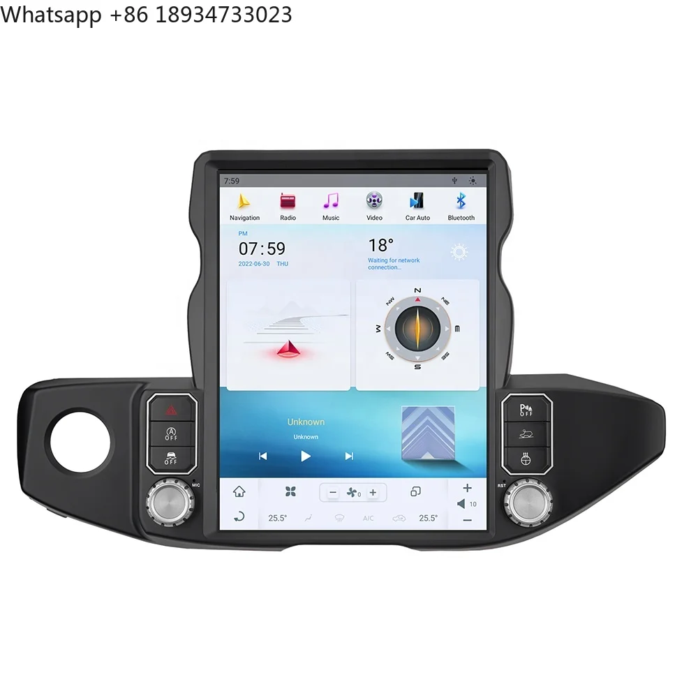 

13" Car GPS Navigation for Jeep Wrangler 2018-2021 Android with Bluetooth Multimedia Player Stereo Radio Head Unit WIFI CarPlay