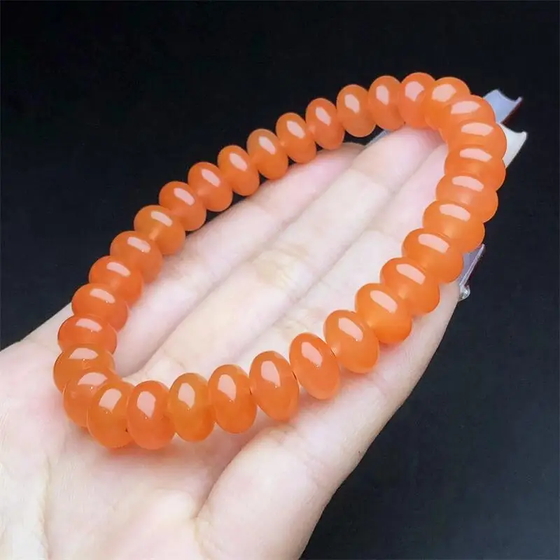 Natural Red Agate Bracelet Fashion Crystal Quartz Gemstone Jewelry Reiki Healing Gift For Women 1pcs