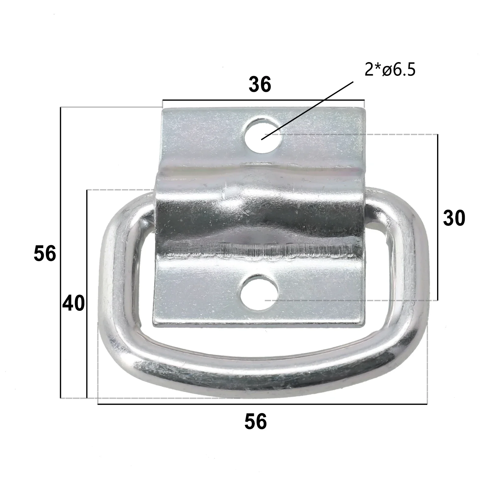 D Rings Hook Pull Ring Silver Metal Practical Trailer Accessories Car Modification Trailer Forged Lashing Tie Down Ring