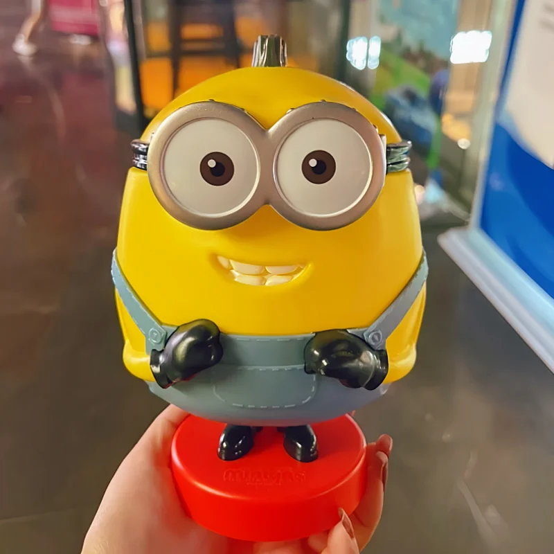 2024 Hot Minions Popcorn Bucket Shoulder Bag Modeling Cup Big Eyes Otto Bike Movie Exclusive Cinema Collection Prezenty urodzinowe