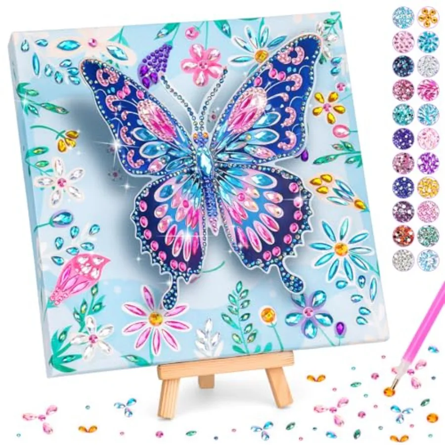 

Набор для творчества и рукоделия для детей 8-12 лет: Алмазная мозаика для подарков девочкам 6, 7, 8, 9, 10 лет, игрушки на день рождения, развлечение для девочек-подростков A