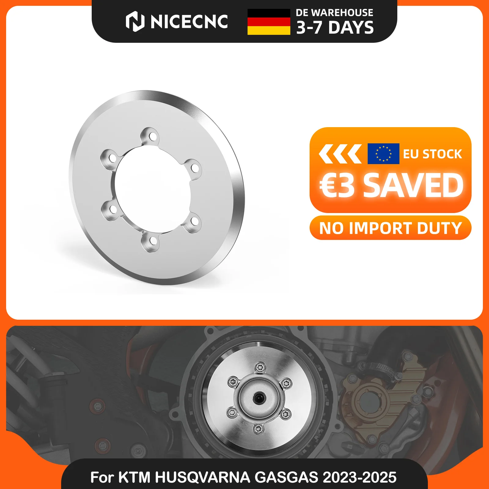 NICECNC 9 oz Kupplungsgewichte für KTM EXC 300 250 SX XC XC-W SIX-DAYS TPi 2013-2026, GasGas EX 250 300 MC 350 450 2021-2023 und Husqvarna TE TC TX 250 300