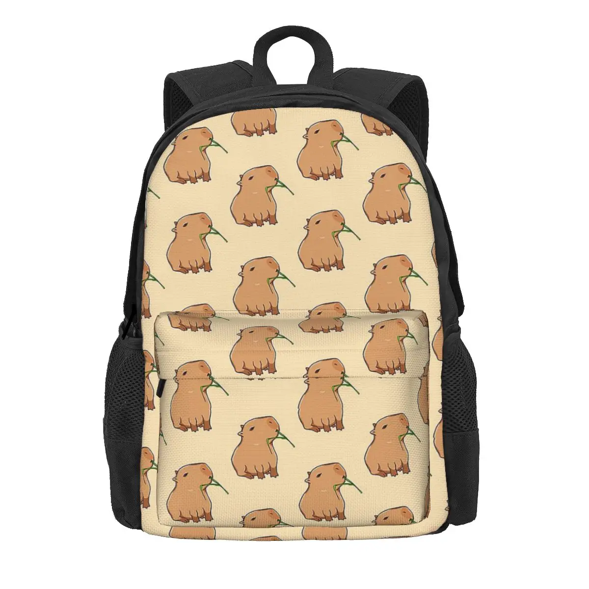 

Подростковый рюкзак с листом капибары Eat Your Greens, прочный походный дорожный рюкзак с животными для мужчин и женщин, сумка на плечо для ноутбука и компьютера