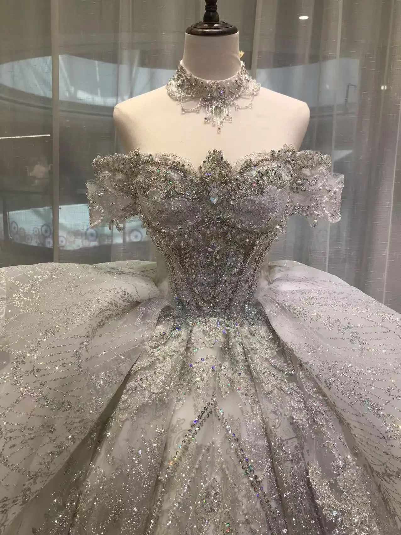 Kisswhite Green Collection Maßgeschneidertes Design 7-25 Tage Ship It Out Kristalle Perlen Brautkleid Prinzessin Hochzeitskleid