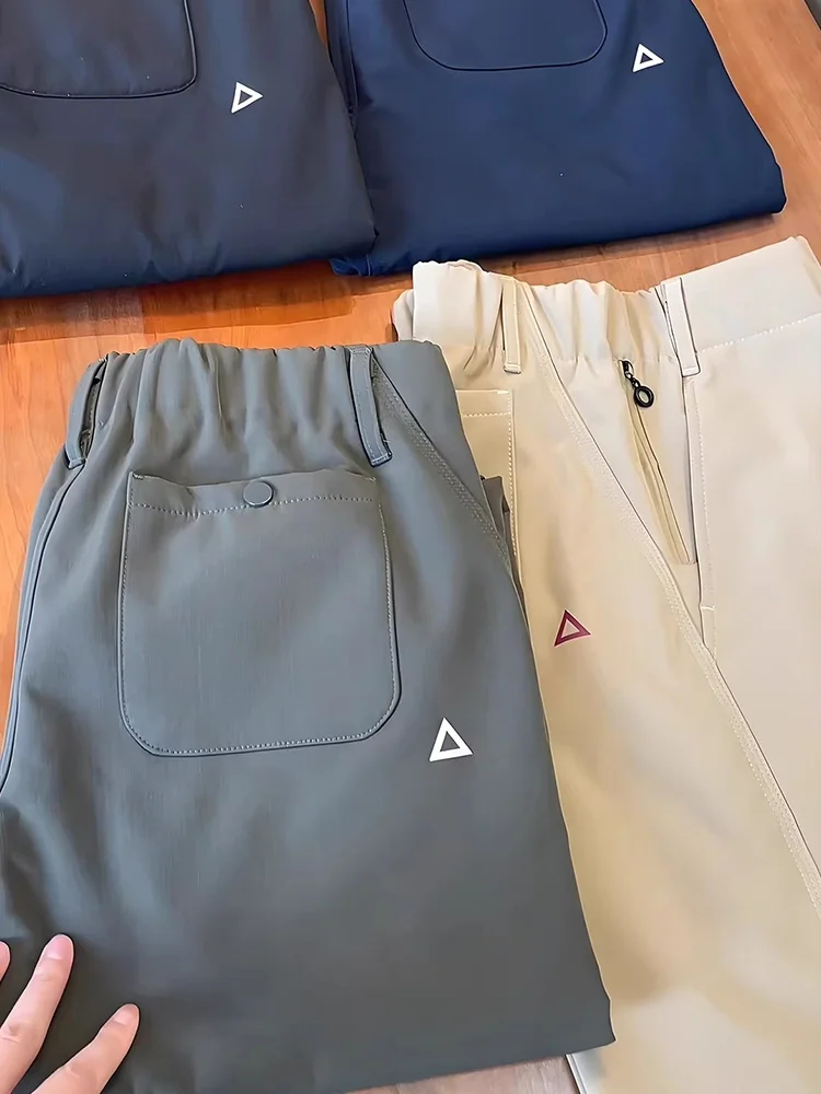 

Мужские повседневные брюки для активного отдыха, ветрозащитные, водонепроницаемые, прямого кроя, функциональные, из полиэфирного волокна