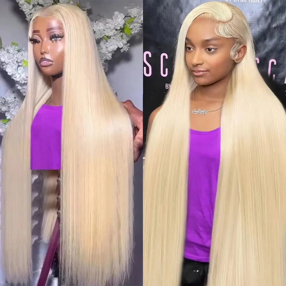 Blonde 613 13x6 Lace Frontal Wigs HD 613 13x4 Lace Front Human Hair Wigs For Women Preplucked Bone Straight Human Hair Wigs