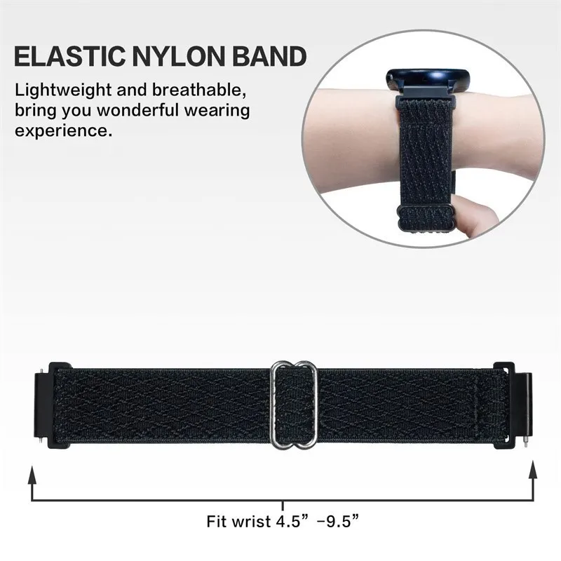 20/22mm watch strap For Samsung Galaxy Watch 4-5 pro-4 classic-Active 2 Shiny Elastic nylon bracelet galaxy watch 6 7 40MM 44MM