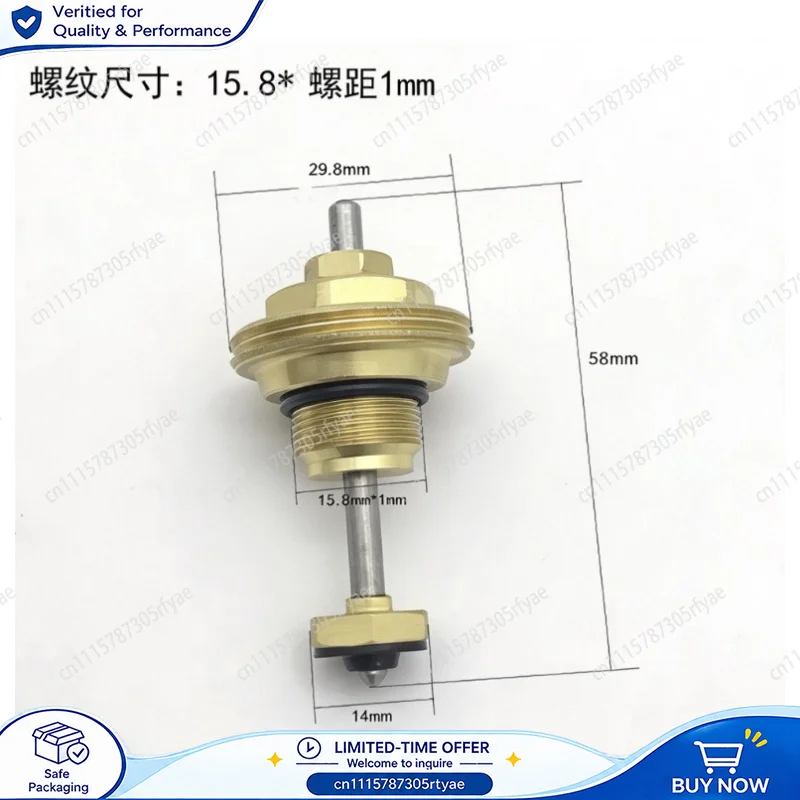 Underfloor Heating Manifold Return Valve Core M30 x 1.5 Thermostatic Valve Insert with Handle for Floor Heating System