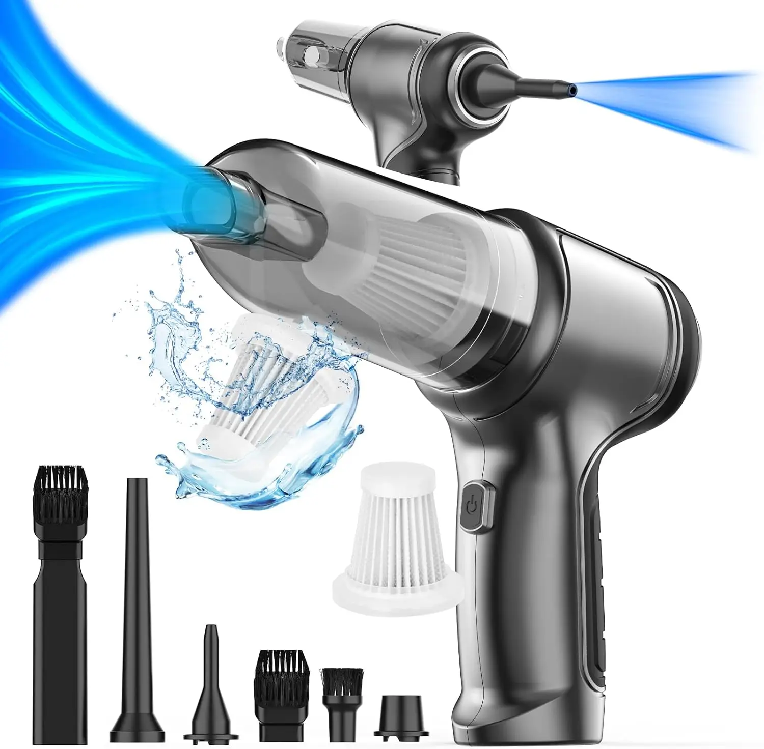 Car Vacuum Cleaner High Power Wireless Portable Air Duster Handhled Compressed Air Blower for Car Home Office Cleaning