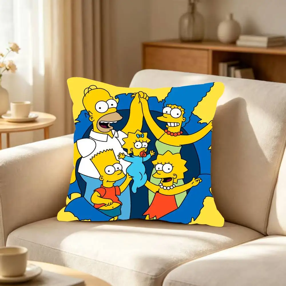 Happy S-SimpsonS Cartoon Pillow Case for Sofa Living Room Home office Decor Protective Cover