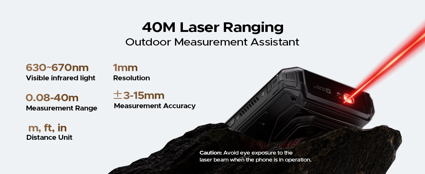 DOOGEE V Max LR Laser Rangefinder 5G AI Rugged Phone 36GB+512GB 6.78'' Display 20500mAh Battery Dual Camping Lights Smart phones
