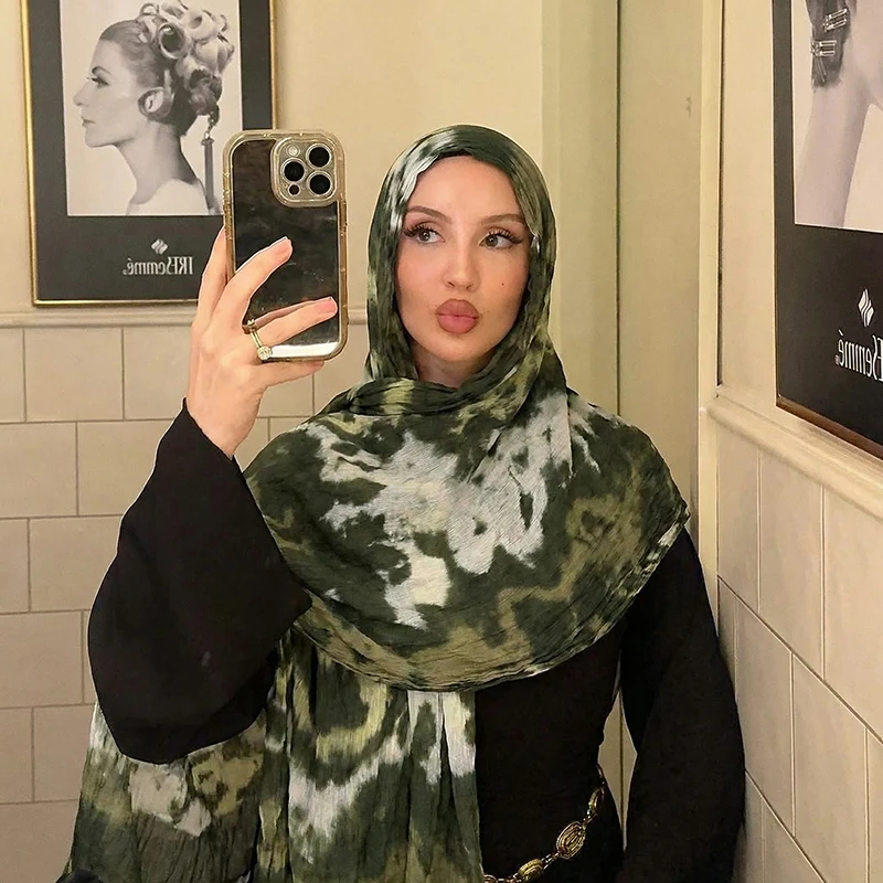

Watercolour Floral Printed Modal Breathable Lightweight Soft Modal Muslim Hijab Women Shawl Hijab Headband Scarves Ramadan