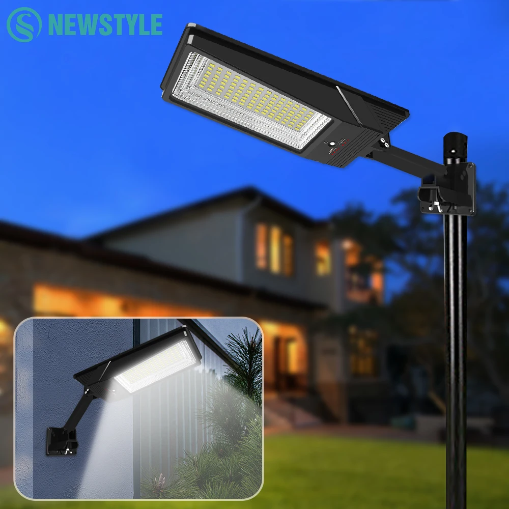 Outdoor Solar Street Light 138LED Plus Waterproof Solar Light 3 Modes Motion Sensor With Remote For Garden Garage Parking Lot