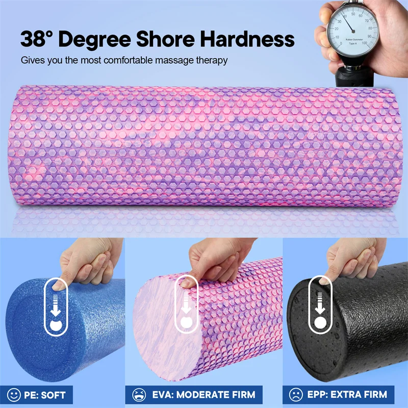 Foam Roller EVA Yoga Roller 30/45/60cm Massage Point Fantastic Colors Roller Fitness Gym Relaxing Muscle