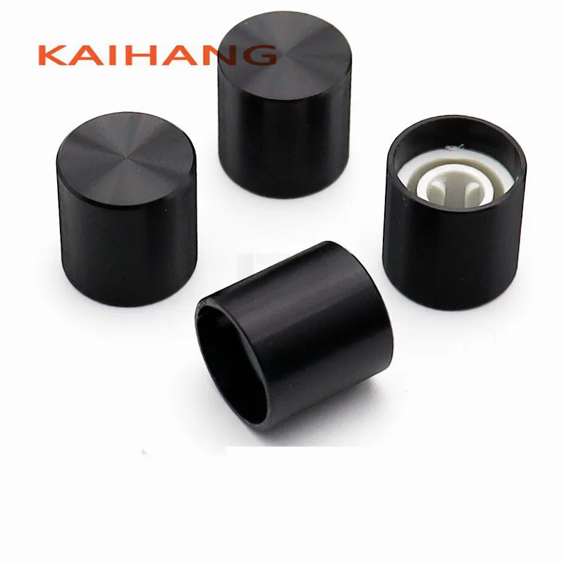 5PCS 15×15mm Aluminum Alloy Knob Potentiometer Cap Electronic Appliance Switch Cap Amplifier Volume Knob Cap D Axis 6MM