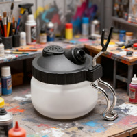 Airbrush Cleaning Kit with Clean Pot Jar Holder for Airbrush Cleaning、Waste Liquid Collection