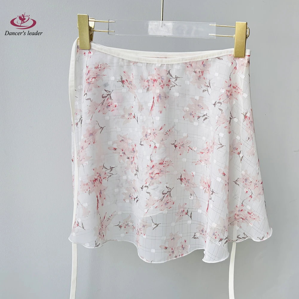 تنورة باليه بأربطة، تنورة رقص نسائية بيضاء زهرية وردية، تنورة ممارسة الجمباز، ملابس نسائية للبالغين، تنورة غنائية