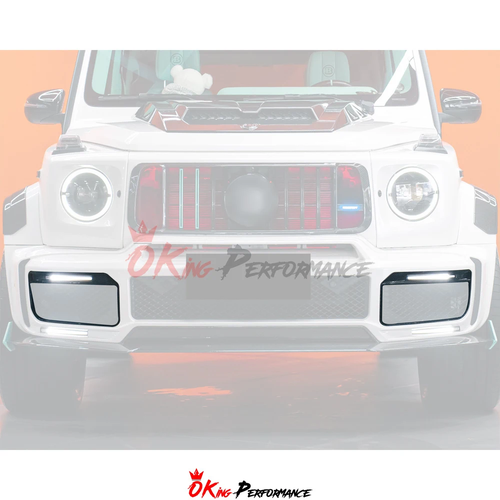 

BB G900 Rocket Style Dry Carbon Fiber Fog Light Cover Trim for Mercedes Benz G Wagon W464 AMG G63 Brabu