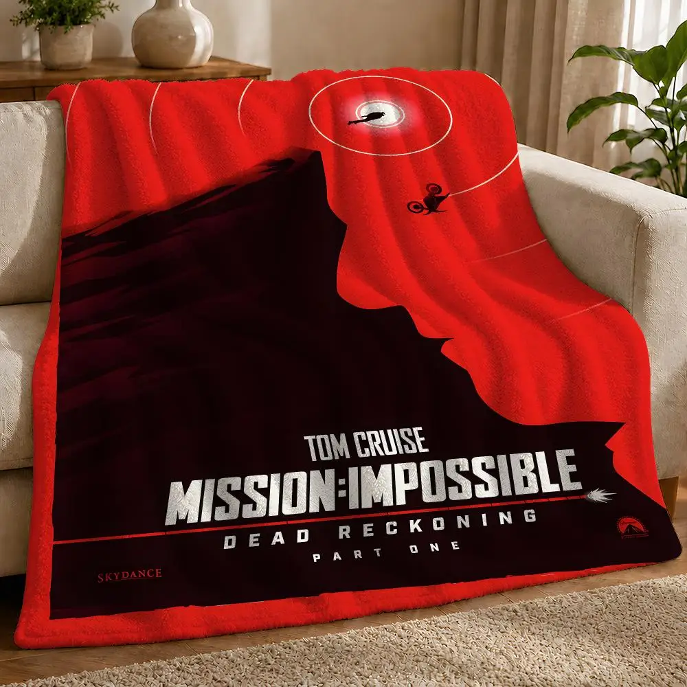 Mission Impossible The Final Reckoning Throw 1pc Flannel Blanket Soft Lightweight Warm Cozy For Bedroom Sofa Bed