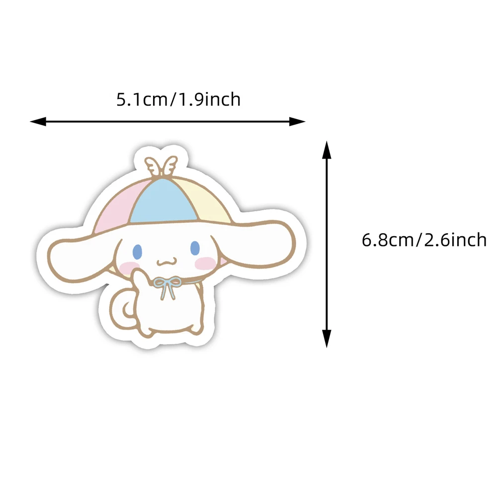 50 قطعة الكرتون غير تكرار سينامورول لعبة ملصق الديكور الثلاجة كوب خزانة الكمبيوتر ملصقات الكتابة على الجدران القابلة للإزالة #6