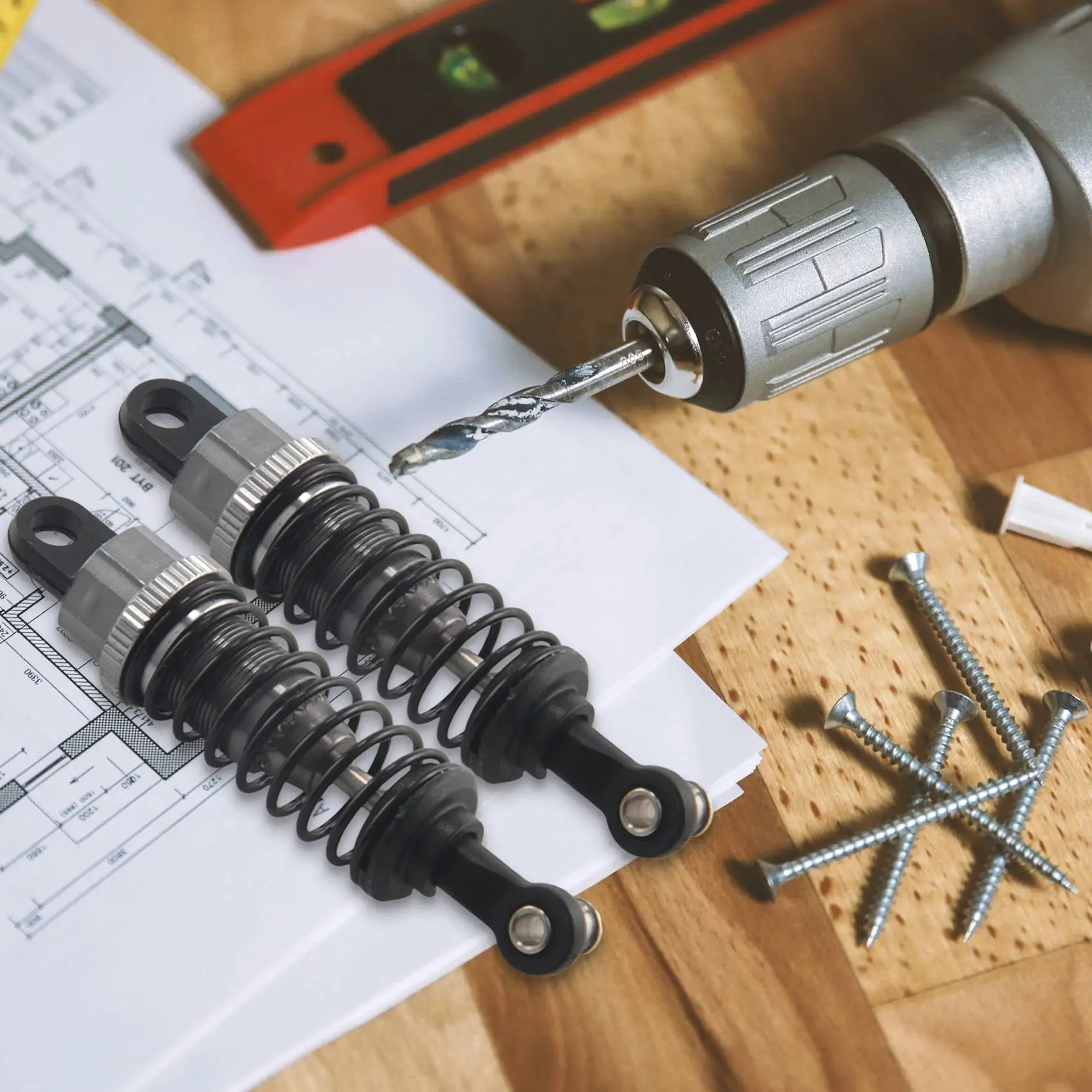 Amortiguador de aluminio para coche de control remoto WLtoys 1/18, piezas de repuesto ensamblado, 4 A949-55, A959, A979, K929, A959-B, A979B