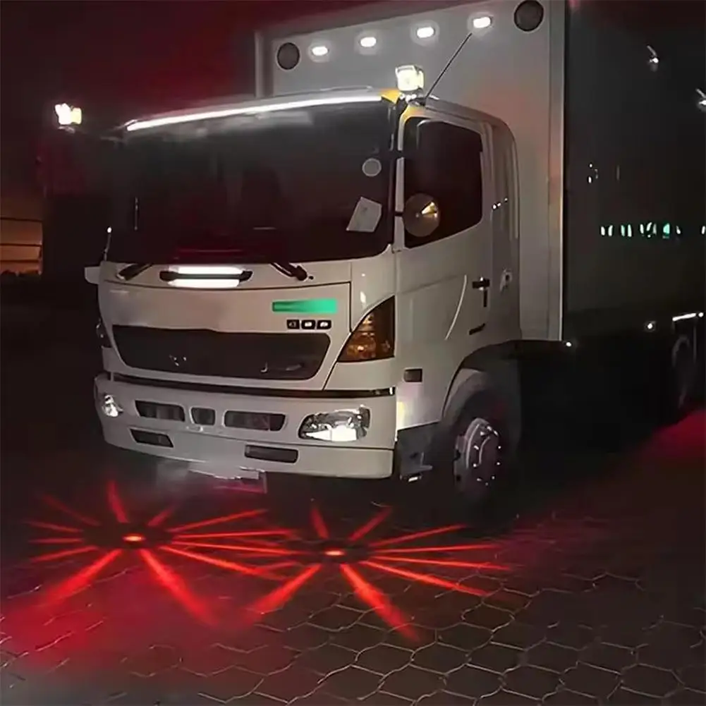 2PCS 12-85V Car Flashing Chassis Light LED Truck Motorcycle Strobe Atmosphere Lamp Truck Brake Warning Lighting Light