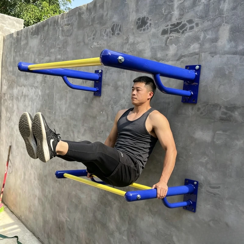 Portable Household Horizontal Bars Indoor Pull Up Wall Outdoor Fixed Wall Single and Parallel Bar Punching Fitness Equipment