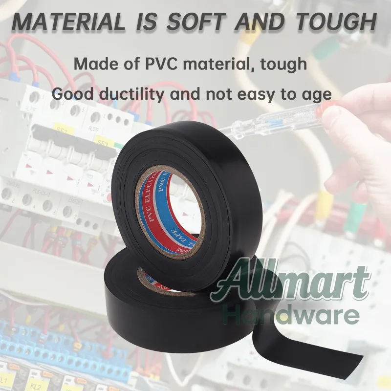 3/4 inch x 60 feet 10 high temperature waterproof adhesive tape for household outdoor insulated cable winding