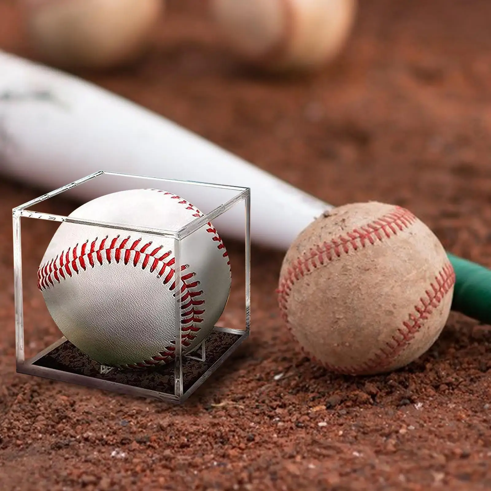 

Витрина для бейсбола, держатель для теннисных мячей, 3,15 дюйма, прозрачный акриловый держатель для кубов, подставка для мяча для гольфа, коробка для маленьких игрушек, ювелирных изделий