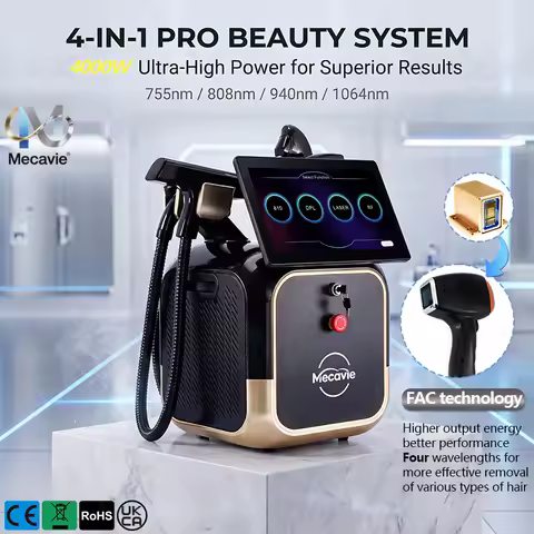 4in1 Diode Laser Beauty Device Picosecond Laser for Hair Removal IPL Rejuvenation & RF Lifting 4 Wavelengths Beauty Device