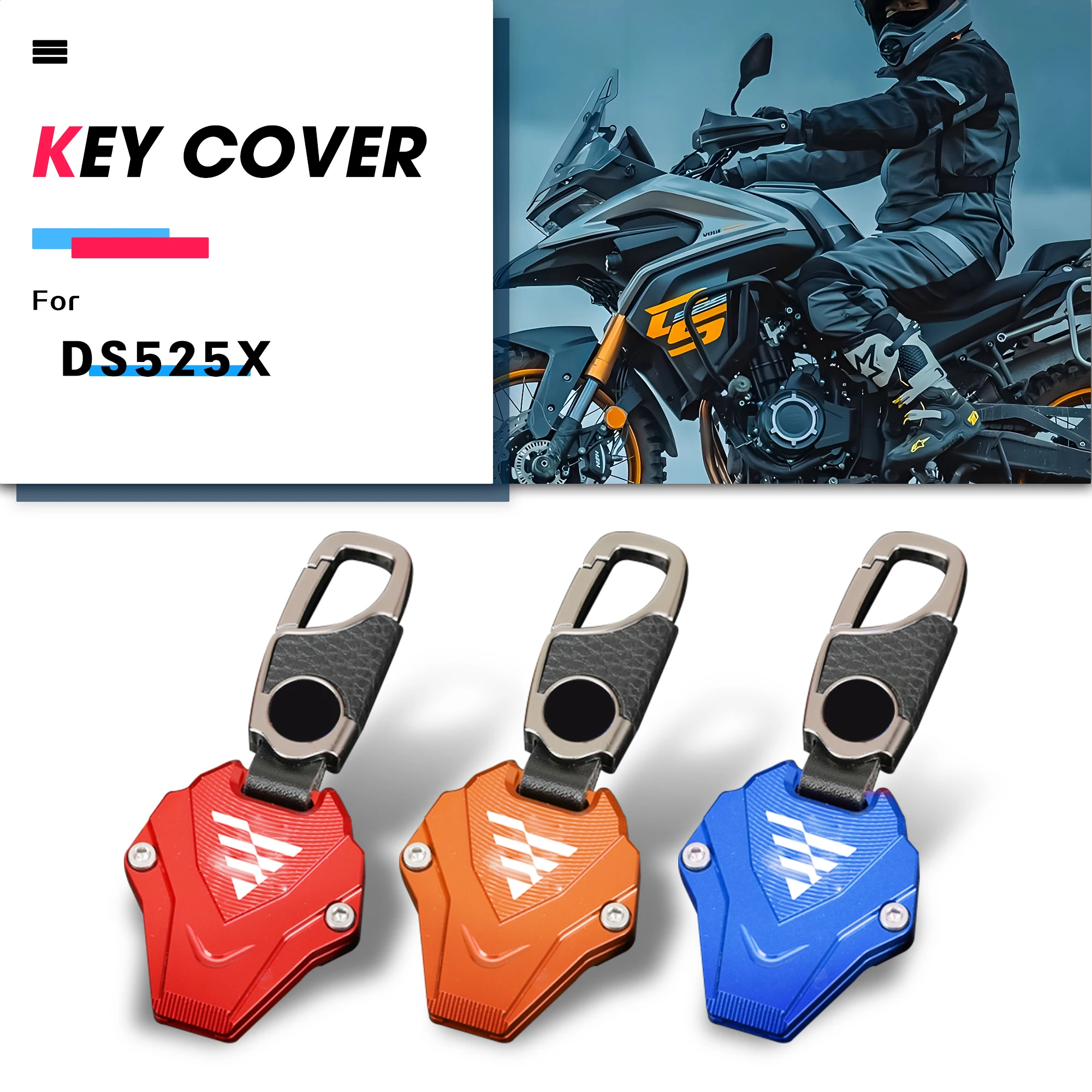 For LONCIN VOGE 525DS 525DSX 525 DS Motorcycle VOGE 525DSX Accessories CNC Keycase Cover Shell Protector Keychain Accessories