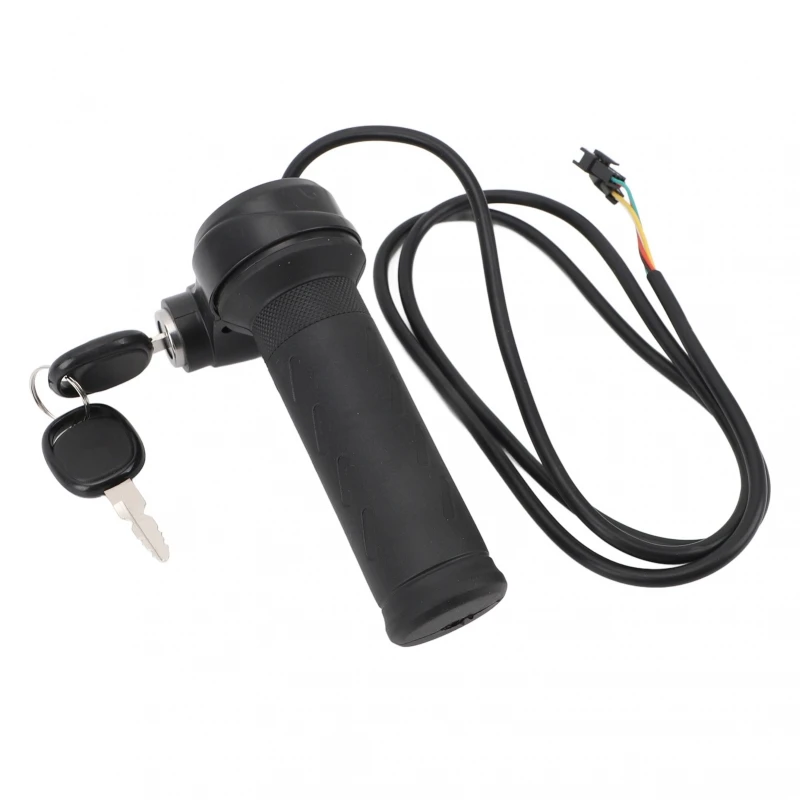 AliExpress NONE Electric Bike Throttle Grip Universal Electric Bicycle Scooter Waterproof Speed Wire Twist Throttle Grip with 2 Keys