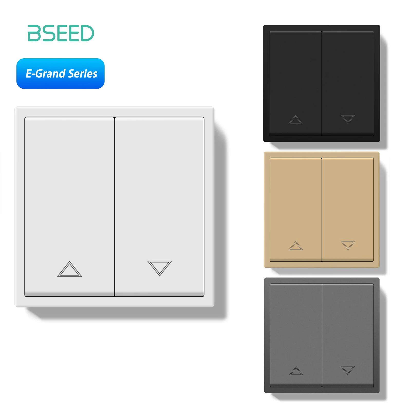 

BSEED Mechanical Push Button Switch Electric Curtain Switch 80mm Plastic Frame for Blind Curtain Automatic Rebound Switch