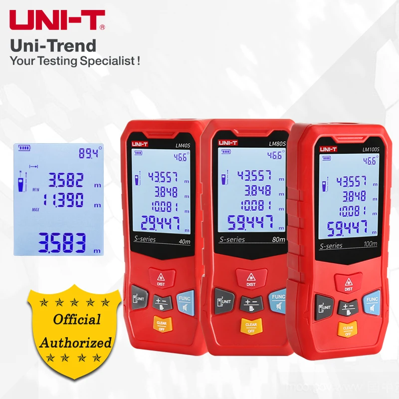 UNI-T LM40S LM50S LM80S LM100S LM120S Économique Déterminer Télémètre Laser/40/50/80/100M Télémètre/Stockage de Données