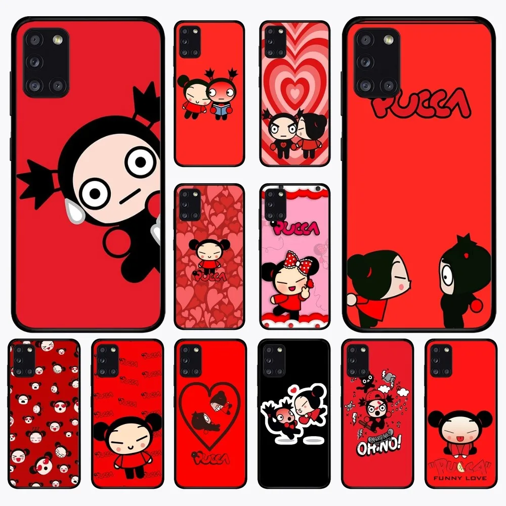 Cartoon P-Pucca G-Garu Phone Case For Samsung A 10 11 12 13 20 21 22 30 31 32 40 51 52 53 70 71 72 73 91 13 Shell