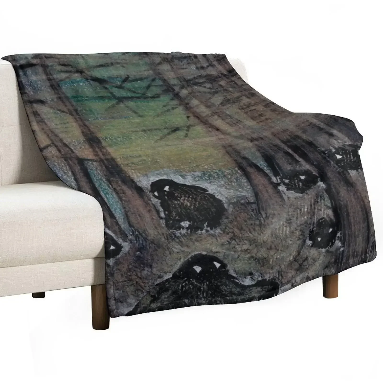 Creeches in the Woods Throw Blanket Bed linens Vintage Plaid on the sofa Soft Plush Plaid Blankets